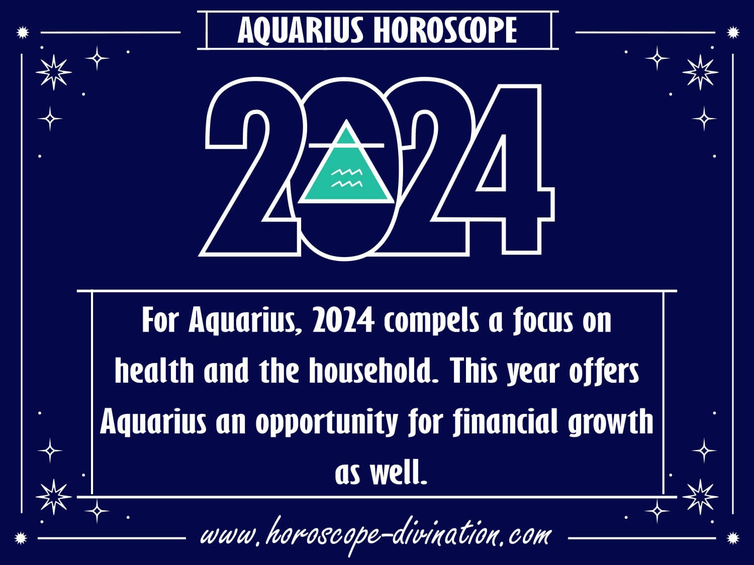 Aquarius Horoscope 2024 Yearly predicton on