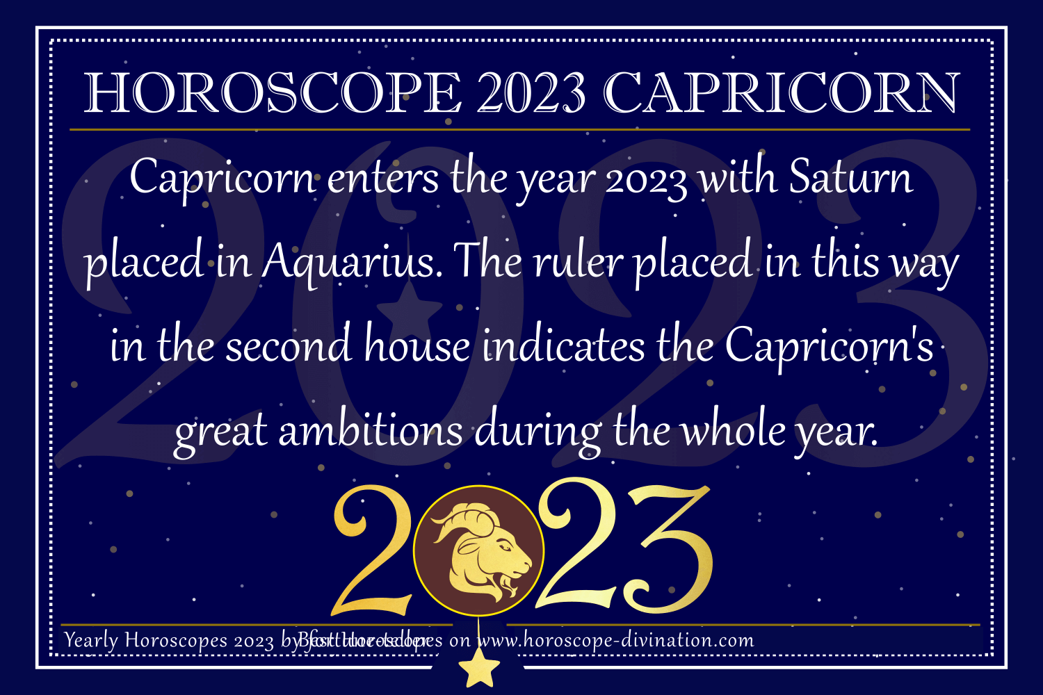 Horoscope 2023 Capricorn - Yearly Forecast & Future