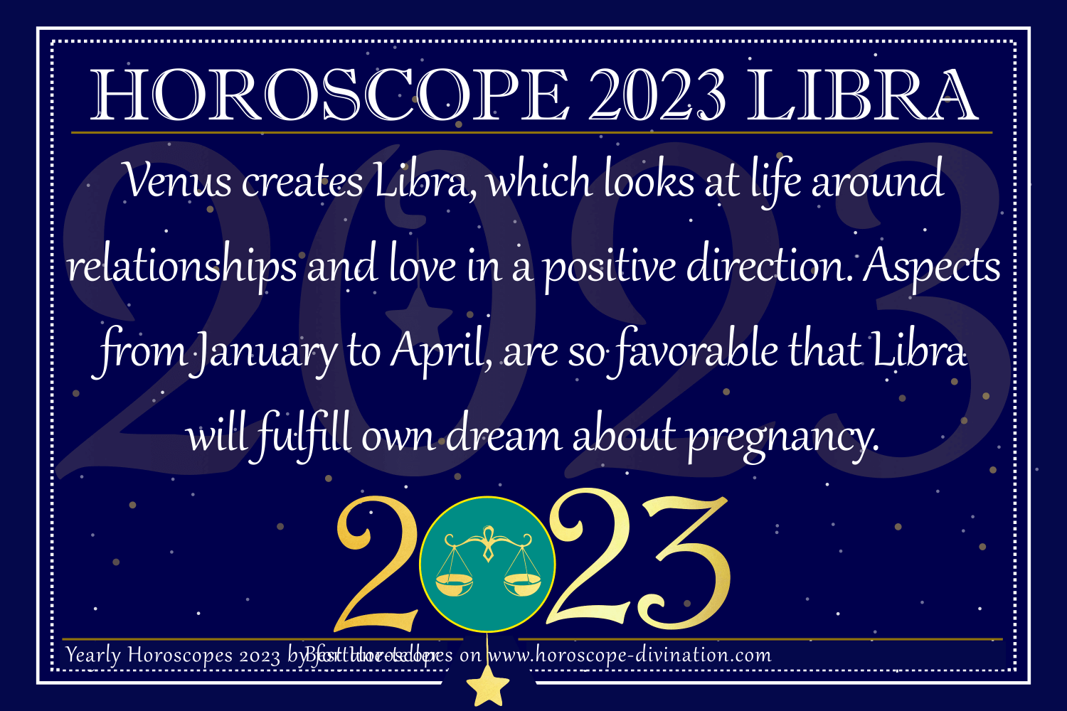 Libra: Horoscope 2023 - Love & Pregnancy