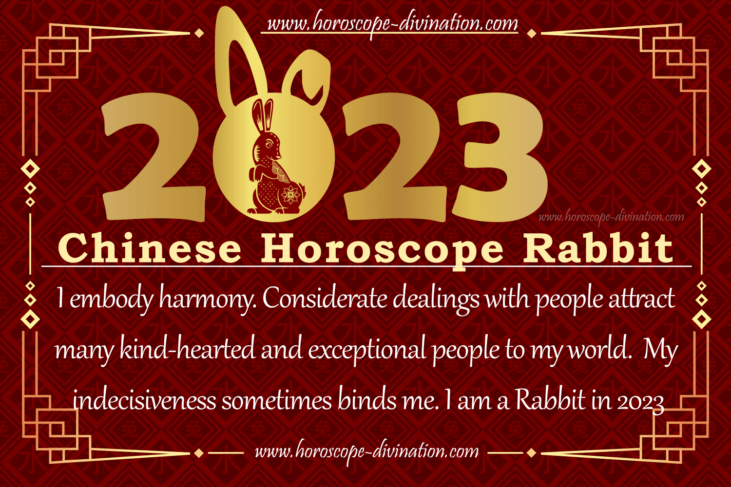 Chinese Horoscope 2024 Earth Rabbit Frank Jillene