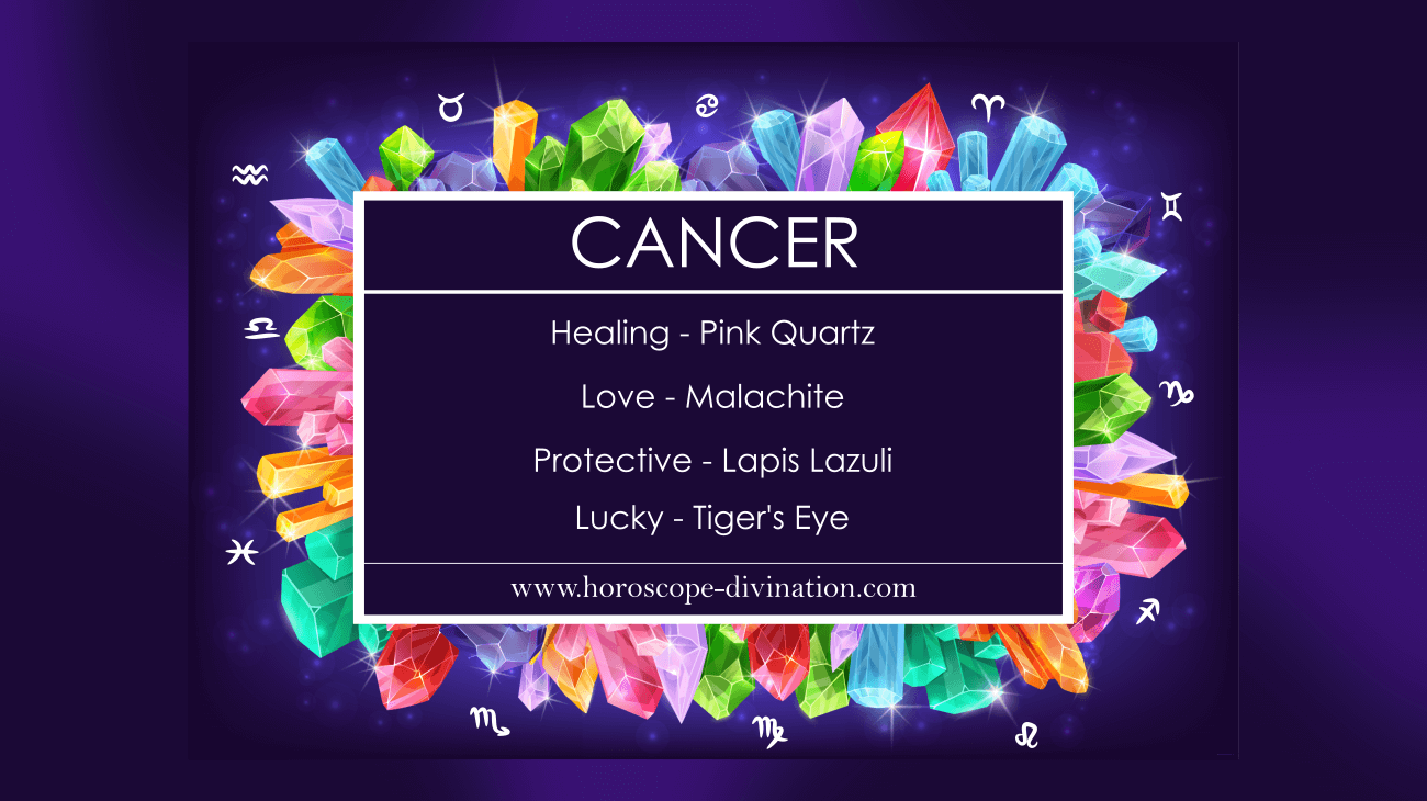 Cancer Lucky Stone, healing, protection and love - Cancer Gemstones