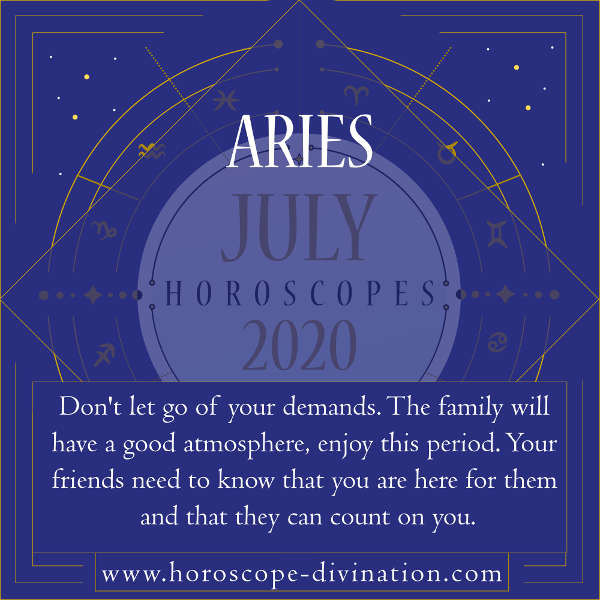 July 2020 Horoscope for Aries zodiac sign