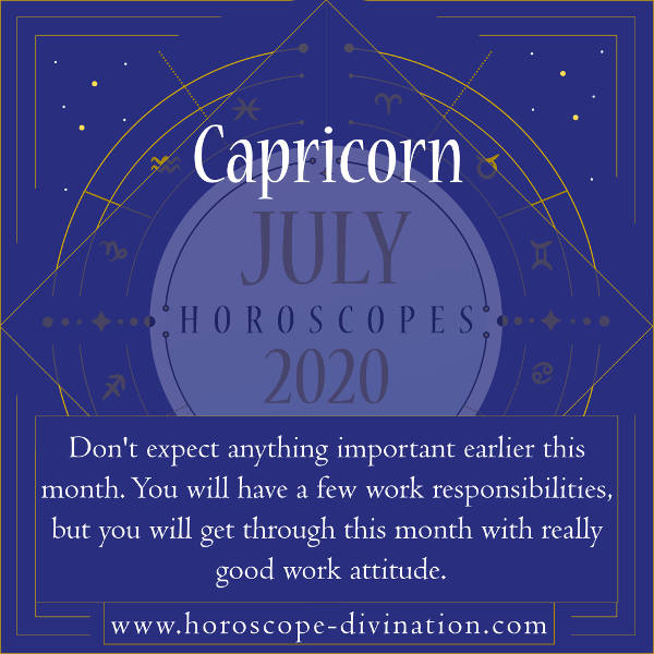 July 2020 Horoscope Capricorn
