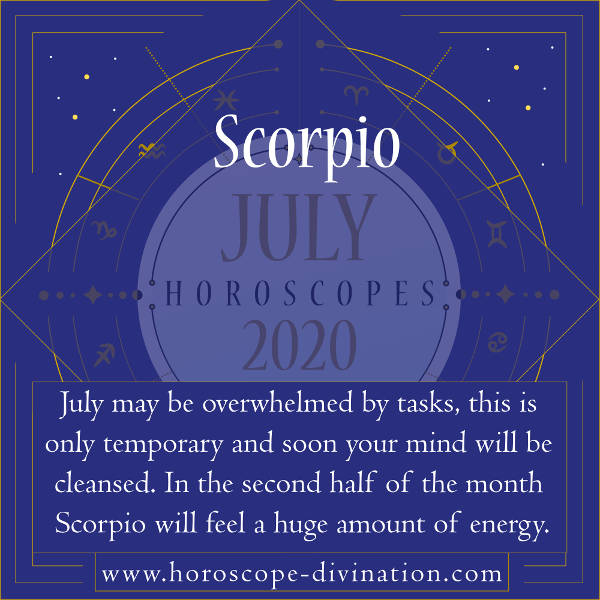 July 2020 Horoscope Scorpio