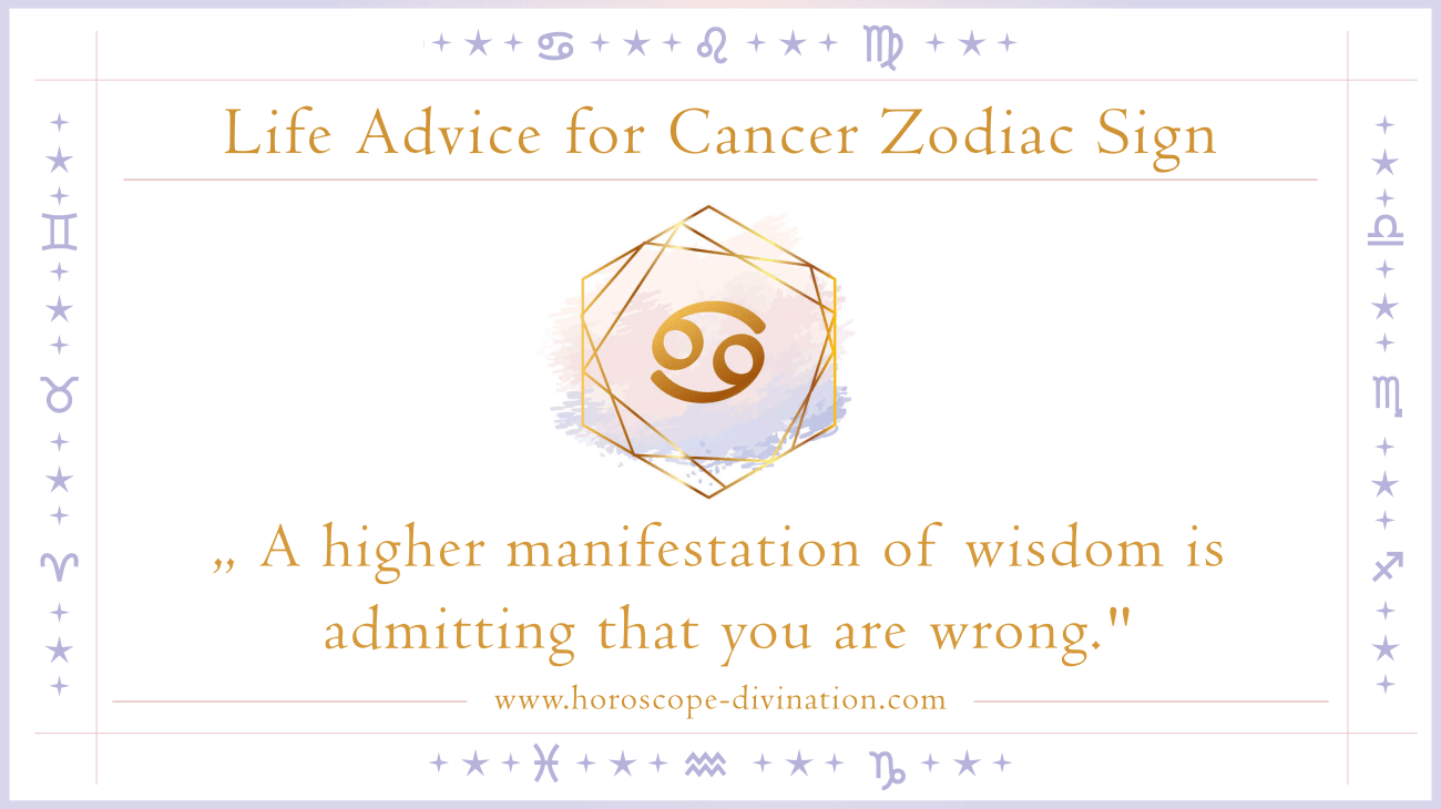 Life advice for Cancer Zodiac sign - best zodiac motivation