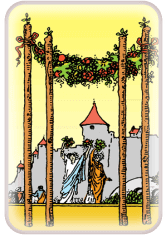 daily tarot reading - tarot card Four of Wands
