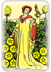 nine of pentacles - tarot card of the day