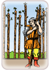 daily tarot reading - tarot card Nine of Wands