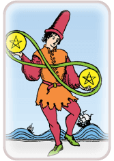 two of pentacles - tarot card of the day