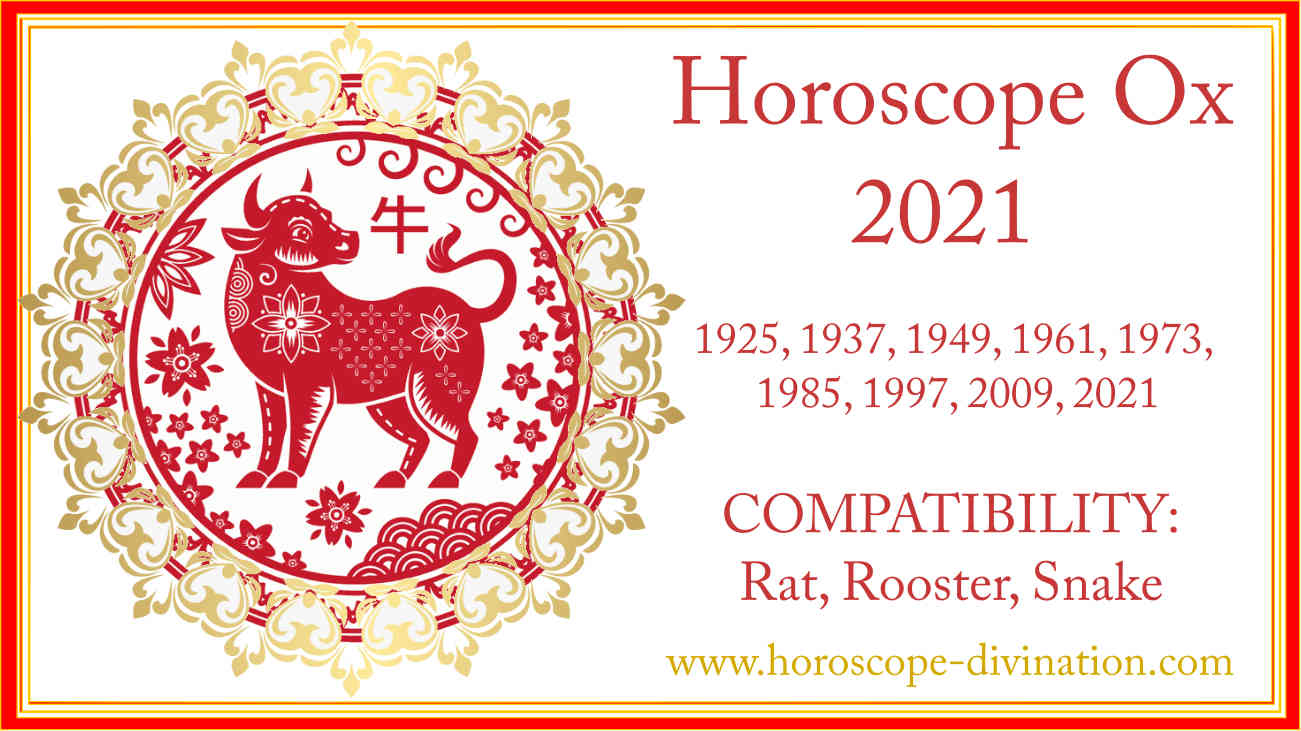 Chinese Horoscope 2021 Ox