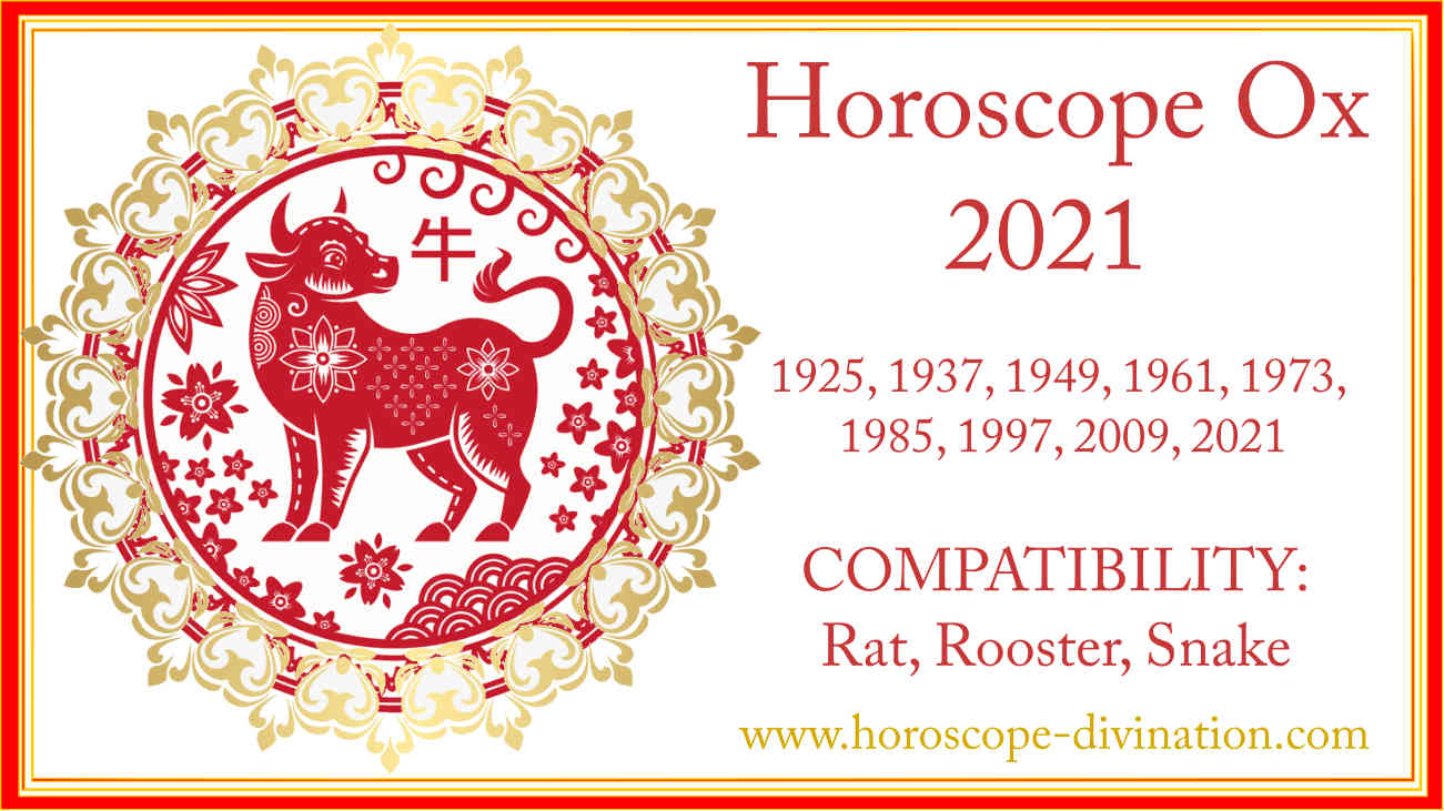 Chinese Horoscope 2021 Ox White Metal Ox Year 