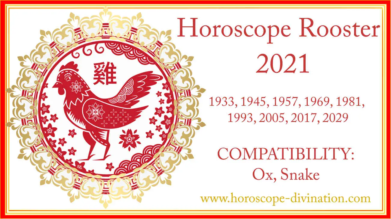 Chinese Horoscope 2021 Rooster: White Metal Ox Year ⬅️