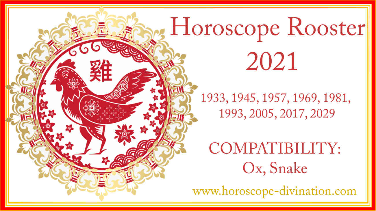 Chinese Horoscope 2021 Rooster White Metal Ox Year 
