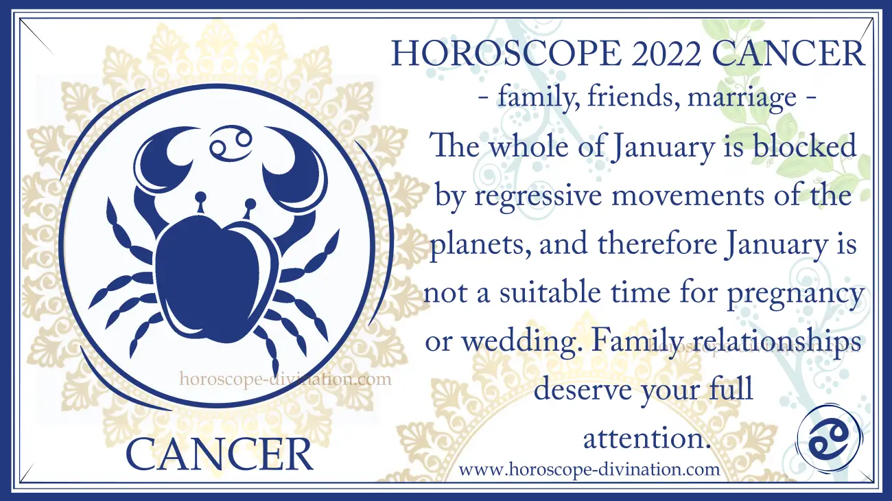 Cancer: Horoscope 2022 - Friends, Family, Marriage & Pregnancy