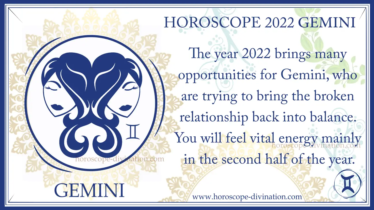 Gemini: Horoscope 2022 - Astrology Prediction 2022