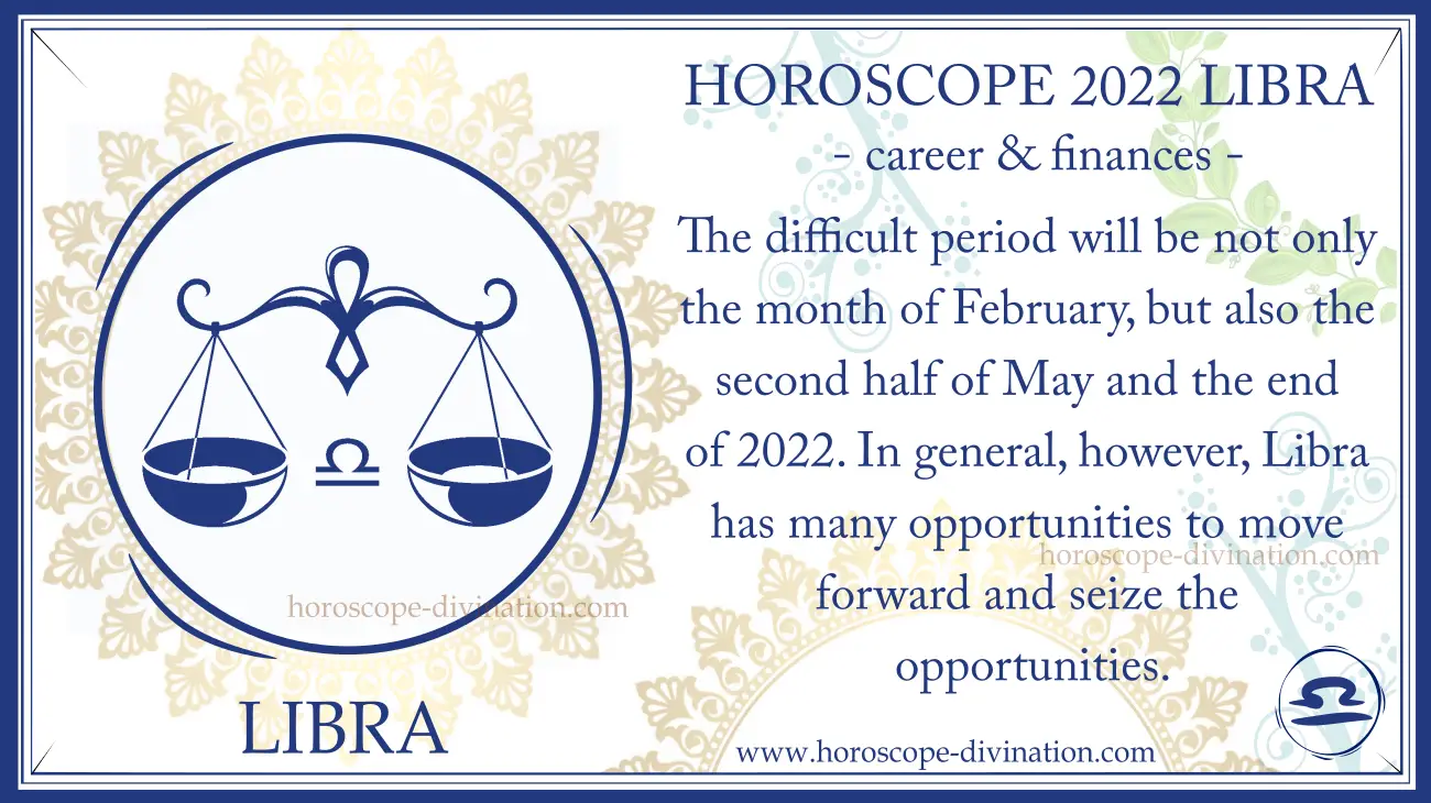 money and work horoscope 2022 Libra