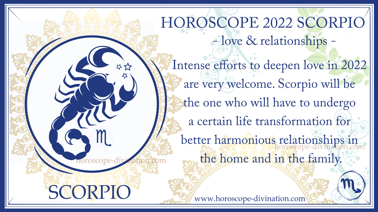 love and relationships horoscope 2022 Scorpio