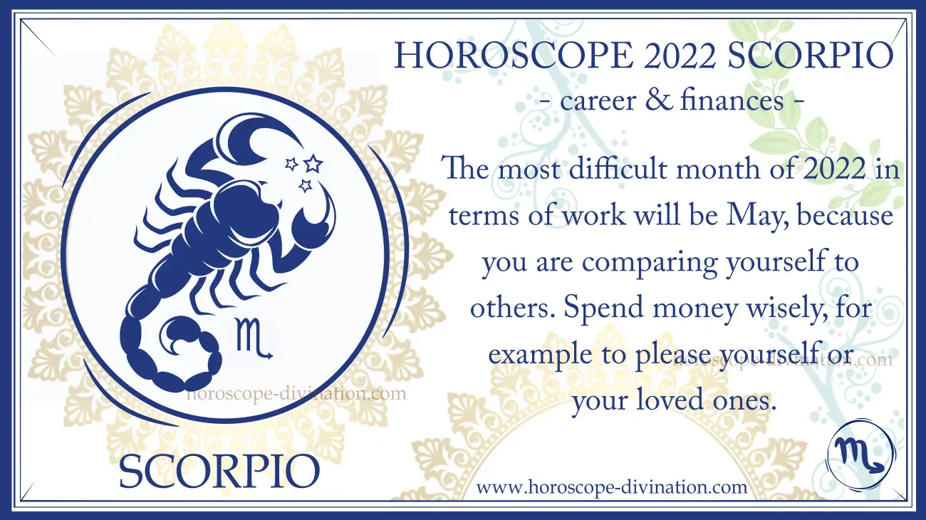 money and work horoscope 2022 Scorpio