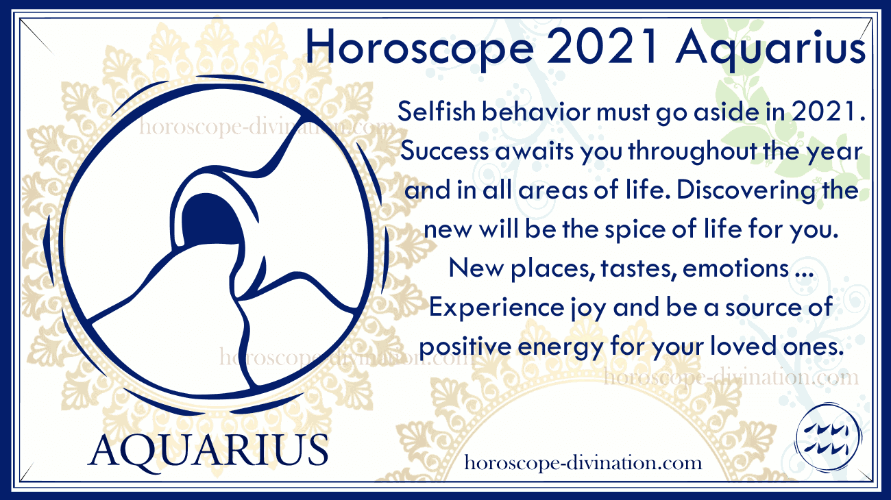 horoscope 2021 Aquarius