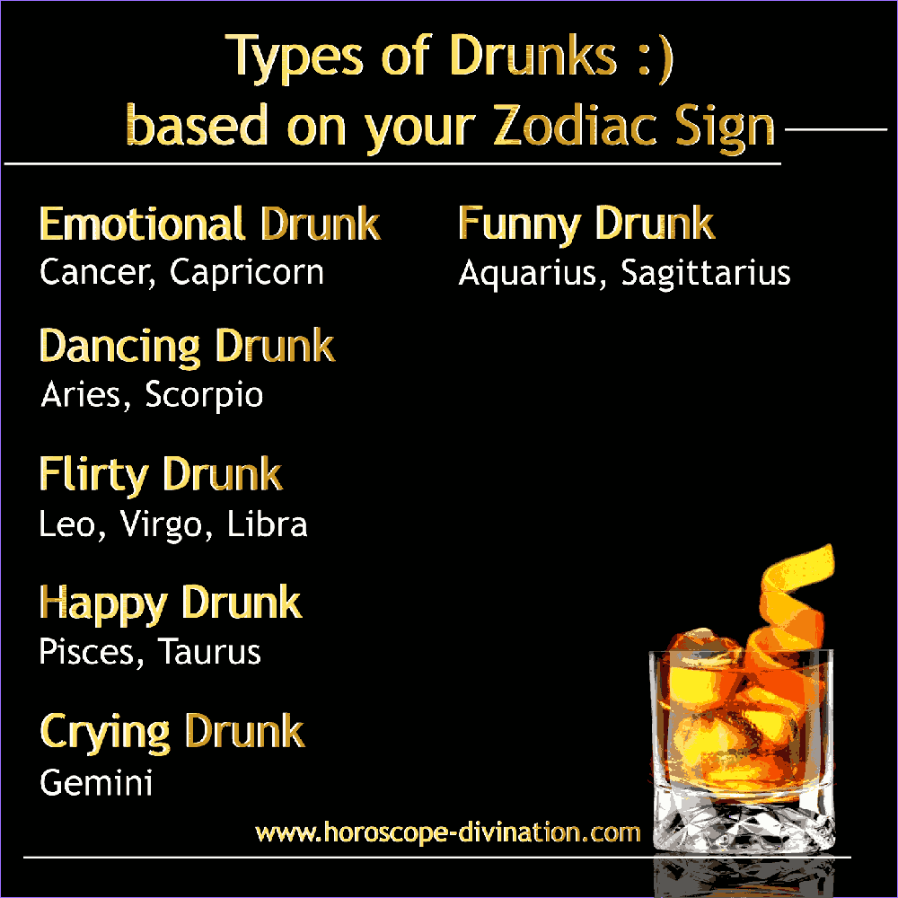 zodiac drunk - alcohol zodiac meme